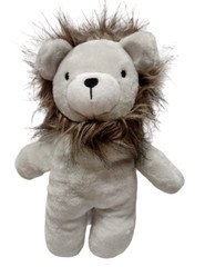 Max Studio Baby Lion Plush Soft Toy Gray Green 10" Excellent Condition Pre Owned