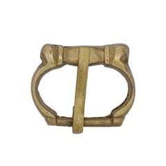 Medieval Genuine Brass Accessory Buckle - Petite Decorative Closure for Belts