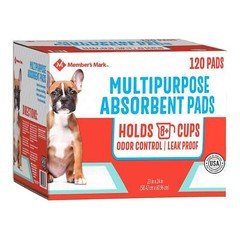 Member's Mark Pet Training Pads, 23" x 24" (120 ct.) (pack of 2)