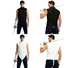 Men Uniform Club Bodysuit Competition Leotard Fencing Vest Mock Neck Practice