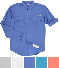 Men's Columbia PFG Blood and Guts IV Long Sleeve Fishing Shirt, Omi-Shade UPF