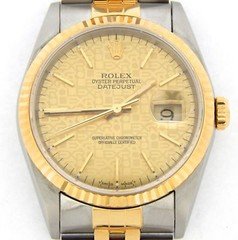 Mens Rolex 2Tone 18k Gold Stainless Steel Datejust Watch Anniversary Dial 16233 Mens Rolex 2Tone 18k Gold Stainless Steel Datejust Watch Anniversary Dial 16233