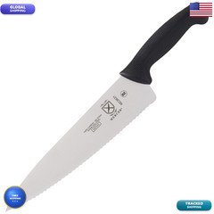 Mercer Culinary M23831 Millennia Black Handle 10-Inch Wavy Edge Chefs Knife