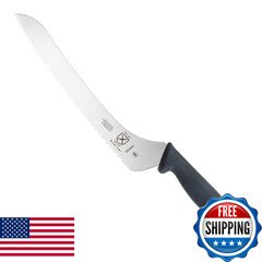 Mercer Culinary M23890 Millennia Black Handle 9-Inch Offset Wavy Edge Bread