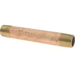 Merit Brass 2108-500 1/2" NPT Male Brass Nipple 5" Length