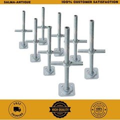 MetalTech 24in Adjustable Steel Leveling Jacks 8Pc Heavy Duty Scaffold Base