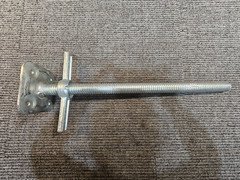 Metaltech M-MBSJP24 Adjustable Leveling Jack with Plate, Steel, Galvanized