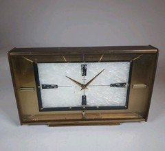 Metamec Brass Mantel Clock Kienzle Electromechanical Movement Spares/Repair
