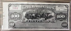 Mexico 1889 100 Cien Pesos Banknote - Merida Cheque de Billetes Varios