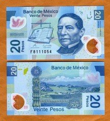 Mexico, 20 Pesos, 2010 POLYMER, P-122n, Serie N UNC