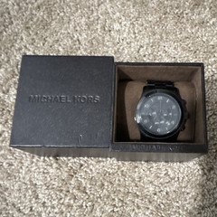 Michael Kors Black Runway Analog Wristwatch Round Dial w/ Box