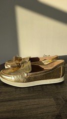 Michael Kors Gold Metallic Tassel Loafers Slip-On Sneakers Women's Size 7