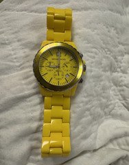 Michael Kors MK-5274 Yellow Dial Chronograph Date Quartz 50m Yellow Bracelet
