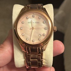Michael Kors MK-5311 Rose Gold Mother of Pearl Dial Diamond Markers Date 10ATM