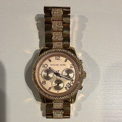 Michael Kors Stainless Steel Gold Bracelet Gold Dial Chronograph Quartz 40-43mm