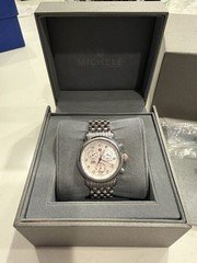 MICHELE CSX Diamond Chronograph Quartz Watch Diamond Markers MOP Dial Box