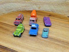 Mid-Century Miniature Antique Diecast Metal Cars Japan, England, USA