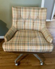 Mid-Century Modern Rolling Chair (1960s-1970s)