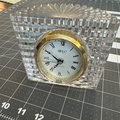 Mikasa Crystal Desk/Table Clock Quartz West Germany Half Moon 