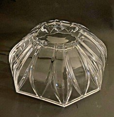 MILLER ROGASKA Crystal Centerpiece Serving Bowl ALLORA Pattern Octagonal Size 9"