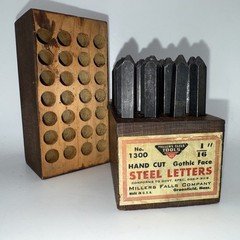 Millers Falls 1/16" Steel Letter Punches - #1300