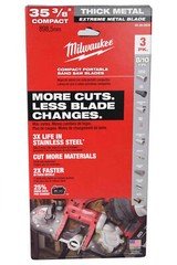 Milwaukee 48-39-0609 35-3/8" Bandsaw Blades 8-10 TPI Extreme Cut Compact 3PK