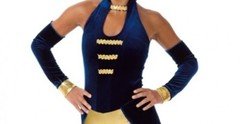 Mitts Sleeves Child Sizes ONLY Dance Costume Navy With Gold Showcase New