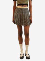 Miu Miu Houndstooth knit mini skirt - size S