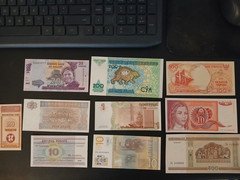 Mixed Lot of 10 World Banknotes – Foreign Paper Money – Uncirculated – Charity