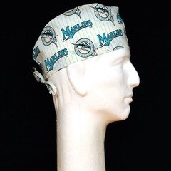 MLB Florida Marlins on White Theme Scrub Hat