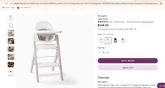 MOCKINGBIRD Mockingbird High Chair HC003-010 - Color Cloud Washed