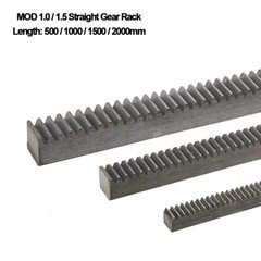 Module 1/1.5 45 Steel Straight Pinion Gear Rack for Motor RC CNC 500/1000/1500mm
