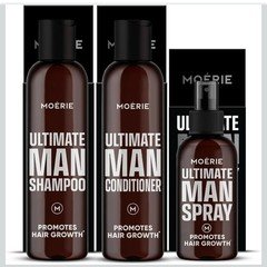 MOÉRIE Ultimate Man Men’s Shampoo Conditioner & Spray Set, Promotes Hair Growth