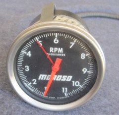 Moroso Jones mechanical Tachometer 10k Tach 32" Cable
