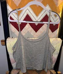 Mossimo Supply Co. Women's Gray Solid Camisole Tank Top Stretch Size S