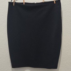 Mossimo Women's Black Pencil Skirt XL Knee Length Stretch Knit Back Zip