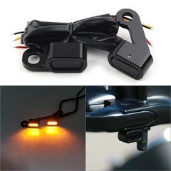 Motor Mini LED Turn Signal Light For Harley 2004-2021 Sportster 883 1200 Black