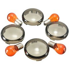 Motorcycle Direction Indicators Bulb Transformer Lens For 5974