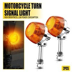 Motorcycle Grill Bullet Signals Turn Lights For Harley Cafe Racer Bobber Chopper