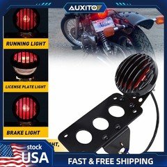 Motorcycle LED Tail Brake Side Light License Mount Bracket For Plate Honda Bobbe