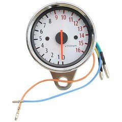 Motorcycle Tachometer Moto Mechanical Tachometer Gauge Universal 12V 16000 RPM