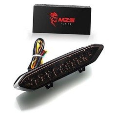  Motorcycle Tail Light, LED Integrated Turn Signal Blinker Smoke Lens 