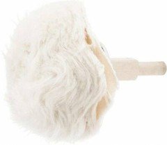 Mounted Soft Cotton Bob, 2" Bob Diameter, 1/4" Diam x 2-1/2" Length Shank
