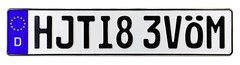 MOVE BITCH German License Plate