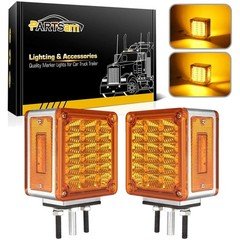 Multi-Directional Amber LED Lights for Trailers & Trucks - Easy Installation!