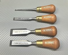 Narex Butt Chisels - 4 Piece Set  6mm, 12mm, 20mm, 26mm