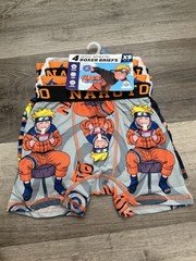 Naruto Shippuden 4pk Athletic Boxer Briefs Boy’s Size XS 4/5 NWT