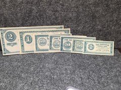National School Bank Notes .01 .05 .10 .25 .50 1.00 2.00 Full Set All Crisp