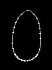 Native American Turquoise & Luhuanus Shell Heishi Necklace