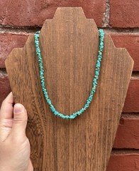 Native, Turquoise Chip & Silver Necklace